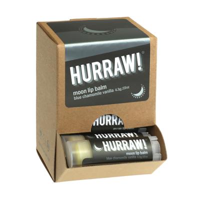 Hurraw! Organic Lip Balm Moon (Blue Chamomile vanilla) 4.8g x 24 Display